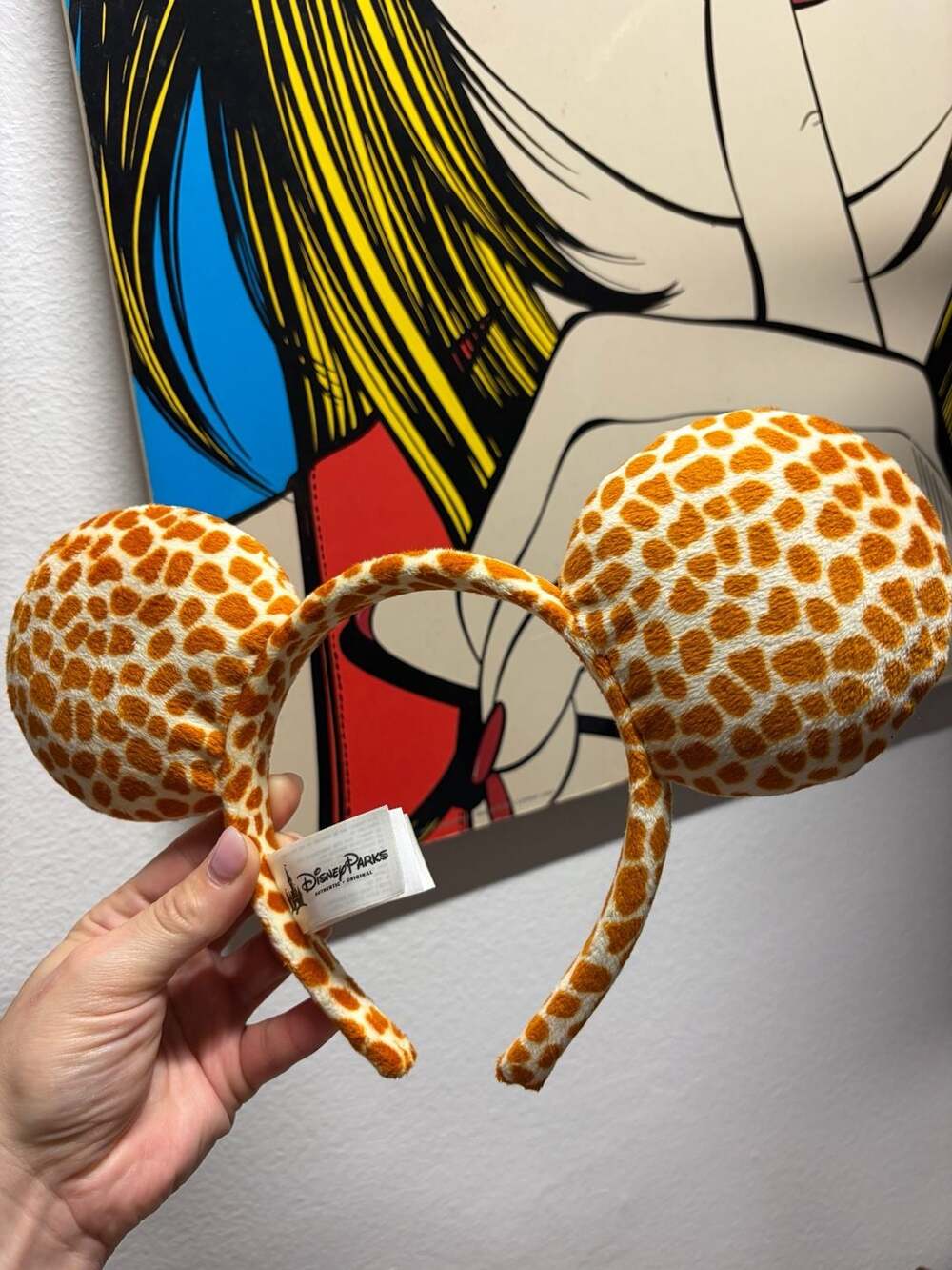 Disney Parks Giraffe Print Mickey Ears Headband Safari Adult
